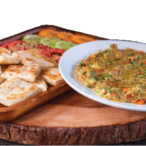Eggplant Dip with Pita Bread